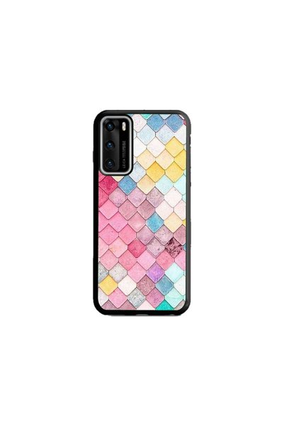 Atlas Персонализиран калъф тип Huawei P40 Lite, Цветни люспи, , S1D1M0258