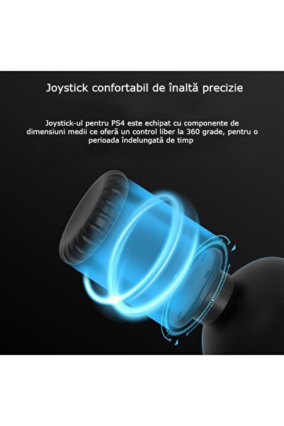 GBV LOGIC Controller Wireless PS4 , alb, Funcție turbo,800mAh, vibrare dublă, 350g, butoane iluminate