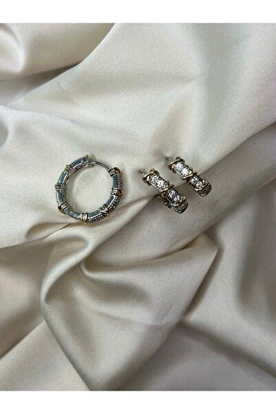 Roha Çelik Silver Tiffo Küpe Seti