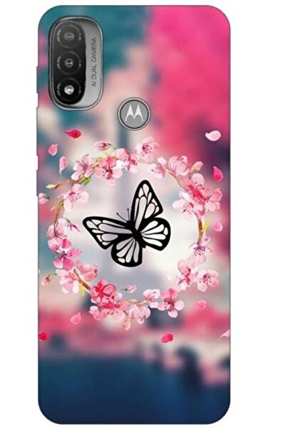 Atlas Μαλακή θήκη από σιλικόνη, συμβατή με Motorola Moto E20, Butterfly