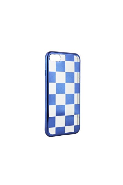 Atlas Калъф за APPLE iPhone 5S/SE - Шахматен лъскав TSS, Син