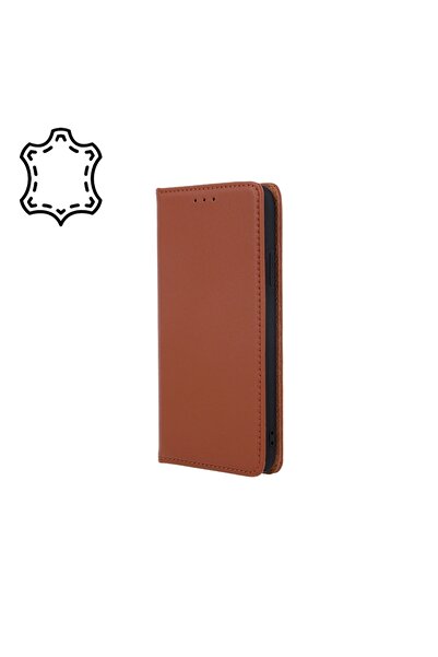 Atlas Husa pentru SAMSUNG Galaxy A22 (4G) - Magnet Piele Naturala (Maro)