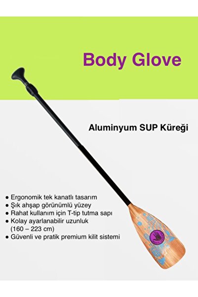 Body Glove SUP Paddle Küreği Ayarlanabilir Tek Taraflı (160-223cm)