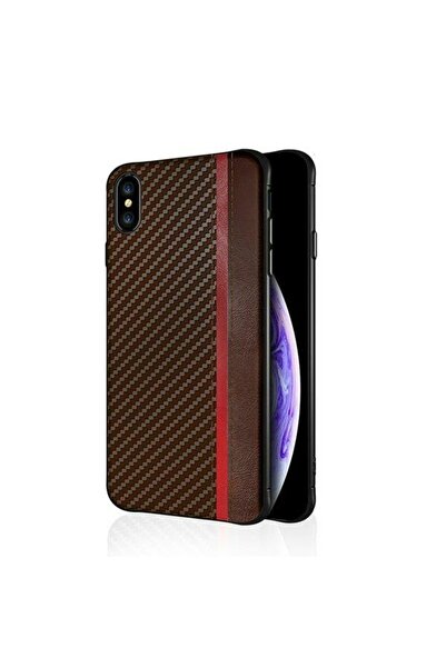 Atlas Husa XIAOMI Redmi Note 8 Pro - Carbon Fiber Piele (Maro/Rosu)