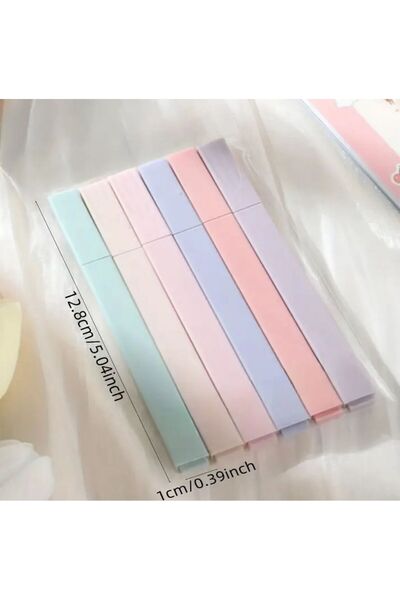 ASNA HEDİYELİK 6 Adet Pastel Renkli Yumuşak Çekiç Uçlu Silinmez Yazı Stili Ok...