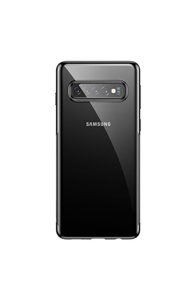 Atlas Husa SAMSUNG Galaxy S10 Plus - Πολυτελής λεπτή γυαλιστερή θήκη TSS, μαύρη