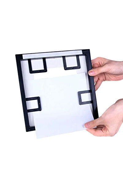 LİFE GLOBAL Wholesale-Adhesive Removable Mat Black 21X21Cm Square Photo Frame -Pack of 30