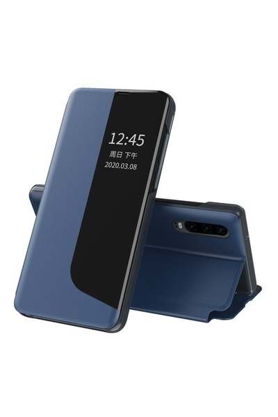 Atlas Husa pentru HUAWEI P30 Pro - Leather View Case (Bleumarin)