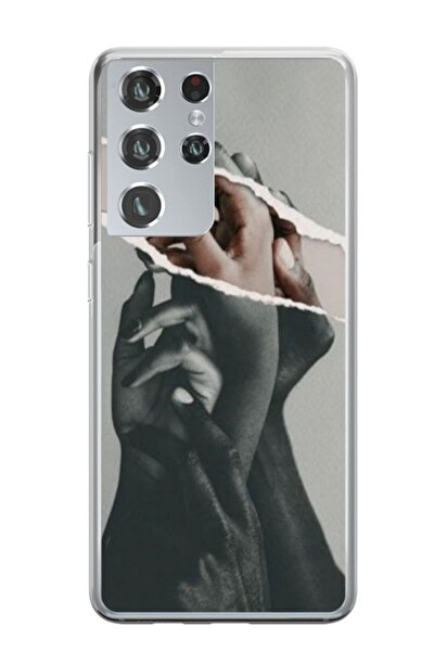 Atlas Εξατομικευμένη θήκη τύπου Samsung Galaxy S22 Ultra, Μαύρα και Λευκά Χέρ...