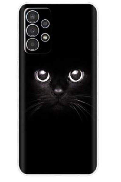 Atlas Θήκη σιλικόνης συμβατή με Samsung A53 5G, Μαύρη γάτα