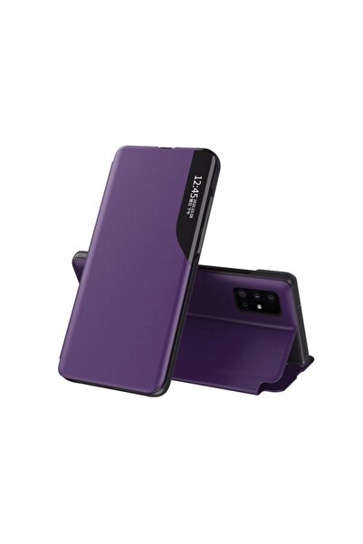 Atlas Калъф Husa за SAMSUNG Galaxy A12 - кожен, задна врата (Mov)