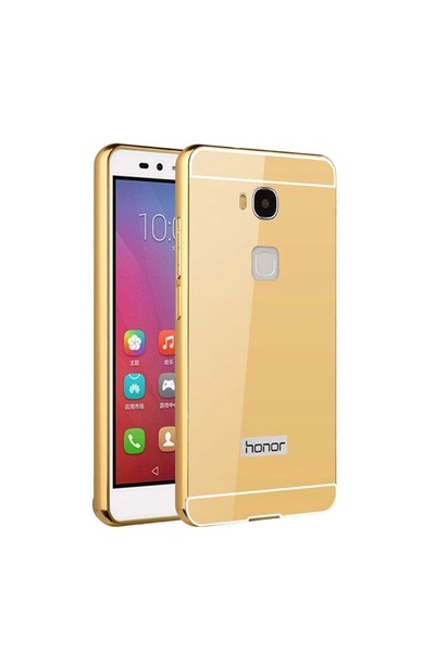 Atlas Θήκη HUAWEI Honor 5X - Πολυτελές μεταλλικό TSS με καθρέφτη, χρυσό