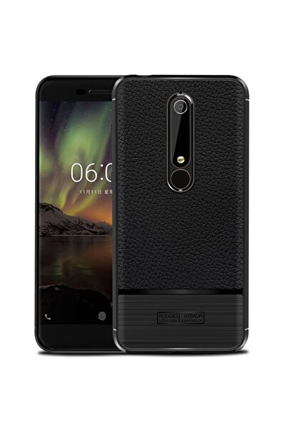 Atlas Husa NOKIA 6.1 (2018) - Luxury Carbon Rugged TSS, Negru