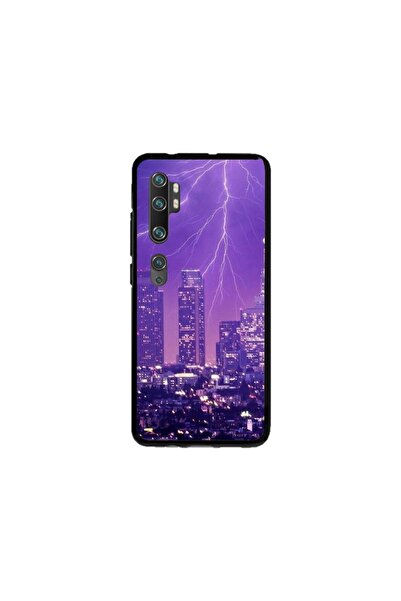 Atlas Husa personalizata tip carcasa Xiaomi Mi Note 10, Purple Lightning, , S...