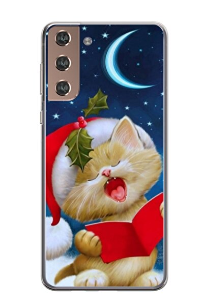 Atlas Εξατομικευμένη θήκη τύπου Samsung Galaxy S21 Plus, Christmas Cat, , S1D...