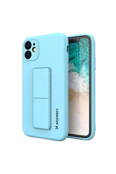 Atlas Husa pentru APPLE iPhone 11 - Silicon Kickstand (Albastru) Wozinsky