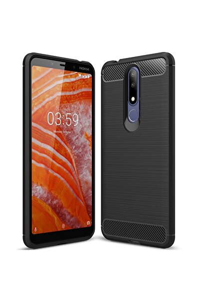 Atlas Husa Pentru NOKIA 3.1 Plus 2018 - Luxury Carbon TSS, Negru