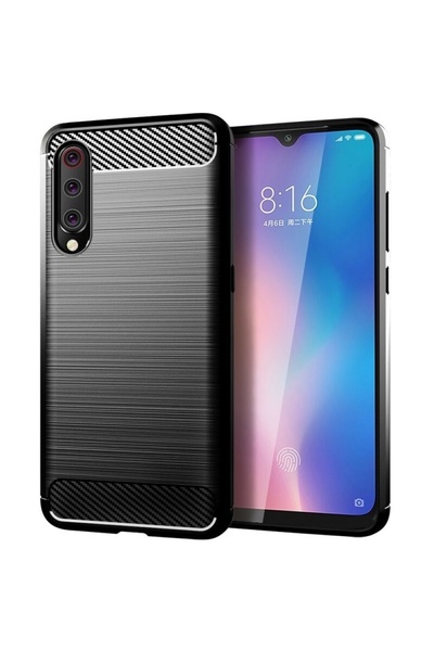 Atlas Θήκη XIAOMI Mi A3 Lite \ Mi CC9 - Luxury Carbon TSS, Μαύρη
