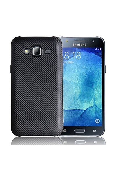 Atlas Θήκη SAMSUNG Galaxy J3 2016 - Luxury Fiber Carbon TSS, Μαύρο
