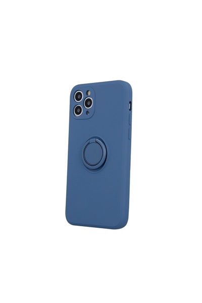 Atlas Husa pentru APPLE iPhone 13 - Ring Silicon Cover (Bleumarin)