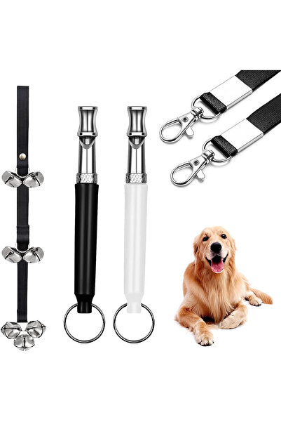 OEM Fluiere pentru dresaj câini, set de 2 bucăți + clopoțel