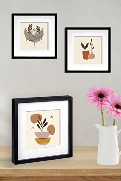 LİFE GLOBAL Wholesale-Adhesive Removable Mat Black 21X21Cm Square Photo Frame -Pack of 30