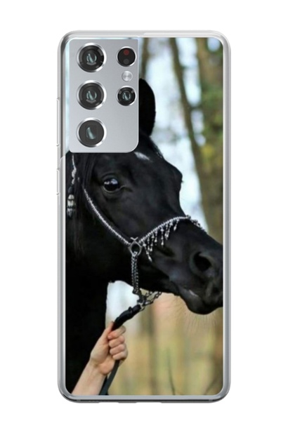Atlas Husa personalizata tip carcasa Samsung Galaxy S21 Ultra, Black Horse, ,...
