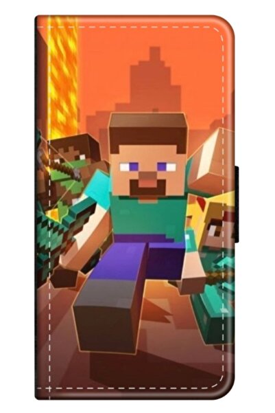 Atlas Husa personalizata tip carte pentru Samsung Galaxy A14, model Minecraft...