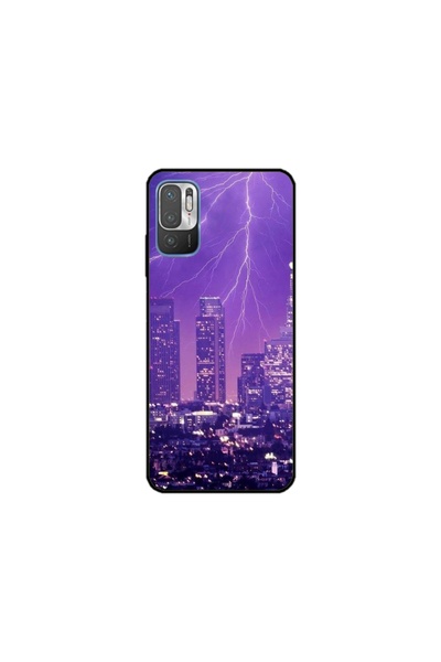 Atlas Husa personalizata tip carcasa Xiaomi Redmi 10 5G, Purple Lightning, , ...