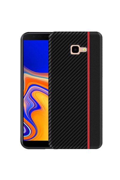 Atlas Θήκη SAMSUNG Galaxy J4 Plus 2018 - Carbon Moto (Μαύρο/Κόκκινο)