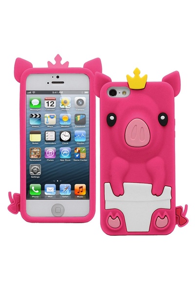 Atlas Husa APPLE iPhone 4\4S - 3D (Porc - Roz)