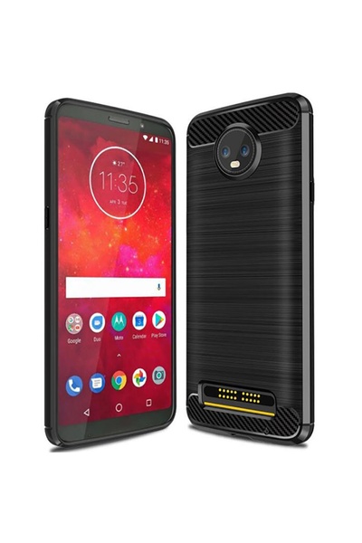 Atlas Husa MOTOROLA Moto Z3 / Z3 Play - Carbon (Negru) FORCELL