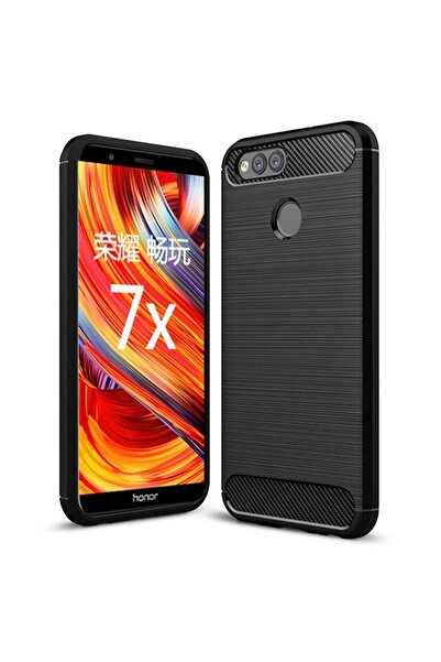 Atlas Θήκη για HUAWEI Honor 7X - Luxury Carbon TSS, Μαύρο