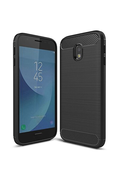 Atlas Set SAMSUNG Galaxy J3 2017 - Husa Carbon (Negru) Forcell + Folie de Sti...