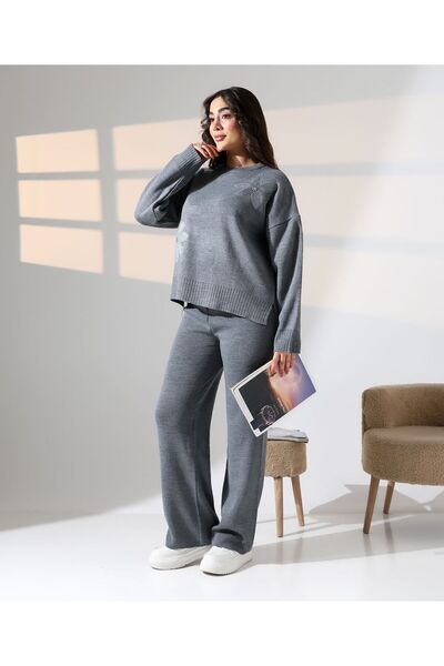 REDMİNA fashion Casual Knitwear Set with Embroidery Detail