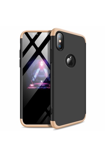 Atlas APPLE iPhone XS Max Θήκη - GKK 360 Πλήρης Κάλυψη (Μαύρο/Χρυσό)