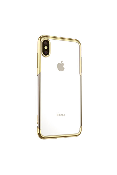 Atlas Husa APPLE iPhone XS - Πολυτελής λεπτή γυαλιστερή θήκη TSS, χρυσή