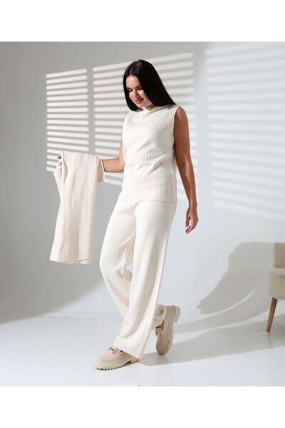 REDMİNA fashion Turtleneck Noble Triple Knitwear Set