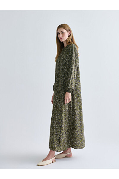 LC Waikiki Create Your Style from Uzg Store | Plus Size Judge Collar Patterned A-Line Dress