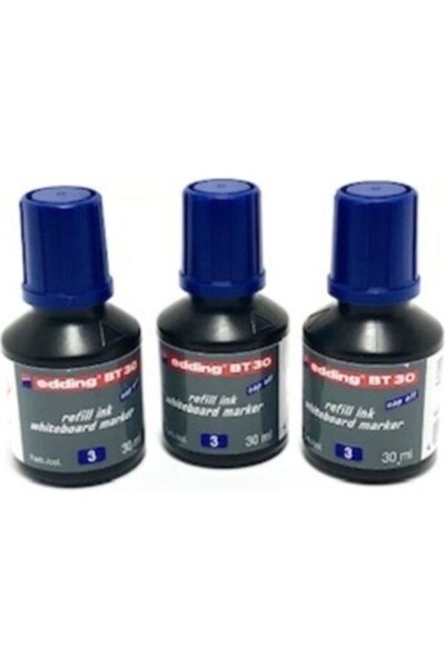 Edding Tahta Kalemi Mürekkebi 3'lü Mavi