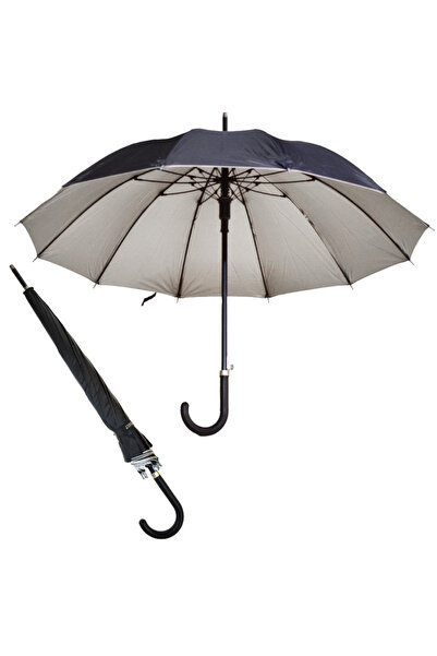 Genel Markalar BASTONLU 12 TELLİ SİYAH ŞEMSİYE