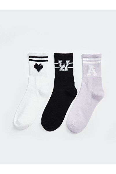 LC Waikiki Create Your Style with Uzg Store |   Printed Women's Socks 3-Pack