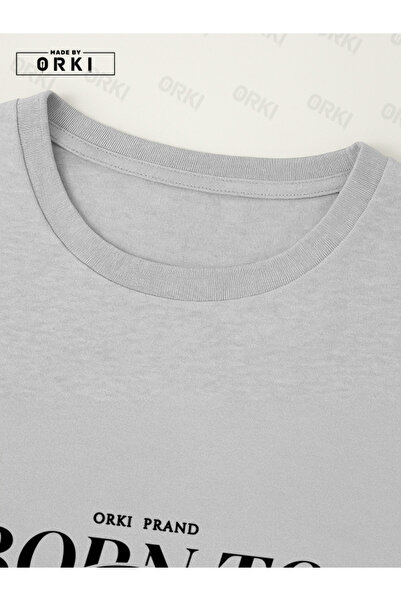 EFFRENATU Born to Succeed Printed Oversized Grey T-Shirt & Black Pants Tracksuit Set