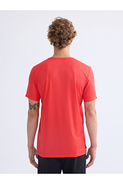 LC Waikiki Ανδρικό αθλητικό μπλουζάκι με κοντό μανίκι κόκκινο ποδηλατικό λαιμόκοψη