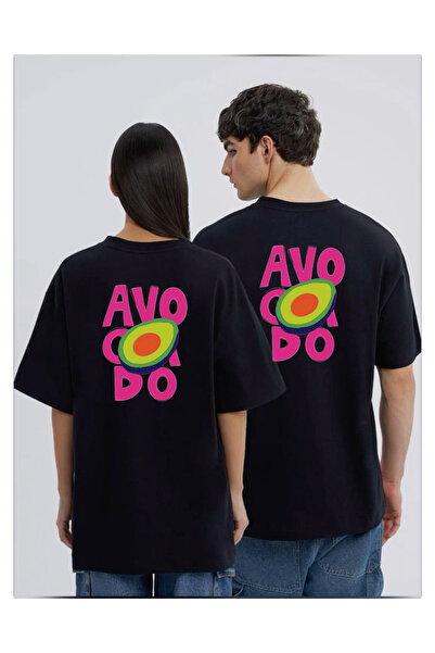 Tubinyoo تي شيرت كبير الحجم مطبوع عليه الأفوكادو للجنسين