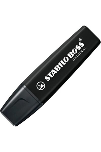 Stabilo Boss Original Siyah Fosforlu Kalem 2-5 mm Uç, Kapaklı Tekli Paket – O...