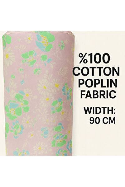 MEKİK MANİFATURA %100 PAMUK POPLİN KUMAŞ 90 CM ENİNDE DİKİŞ VE HOBİ KUMAŞI