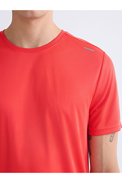 LC Waikiki Ανδρικό αθλητικό μπλουζάκι με κοντό μανίκι κόκκινο ποδηλατικό λαιμόκοψη