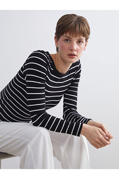 LC Waikiki Timeless Store'dan Zamansız Öneriler | Bisiklet Yaka Çizgili Kadın Body