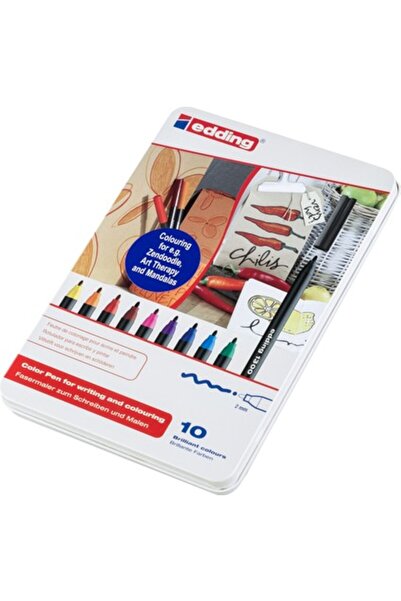 Edding 1300 Keçeli Kalem 10'lu Metal Kutu